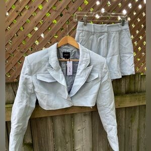 Nasty Gal NWT 2 Piece Tailored Crop Blazer and Short Set